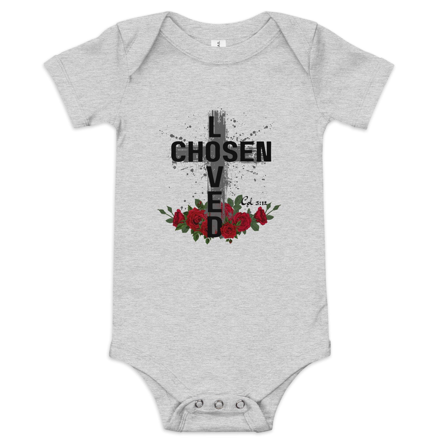 Baby short-sleeve onesie "Chosen/Loved"