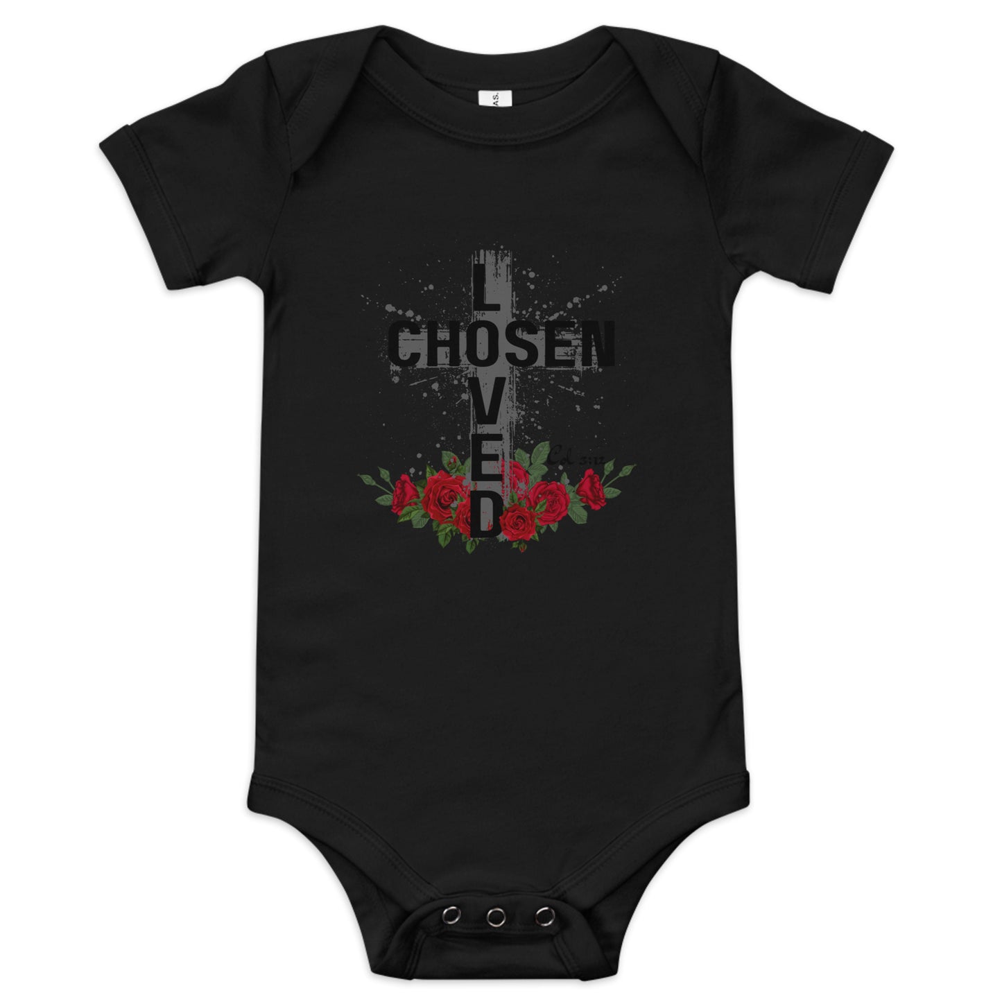 Baby short-sleeve onesie "Chosen/Loved"