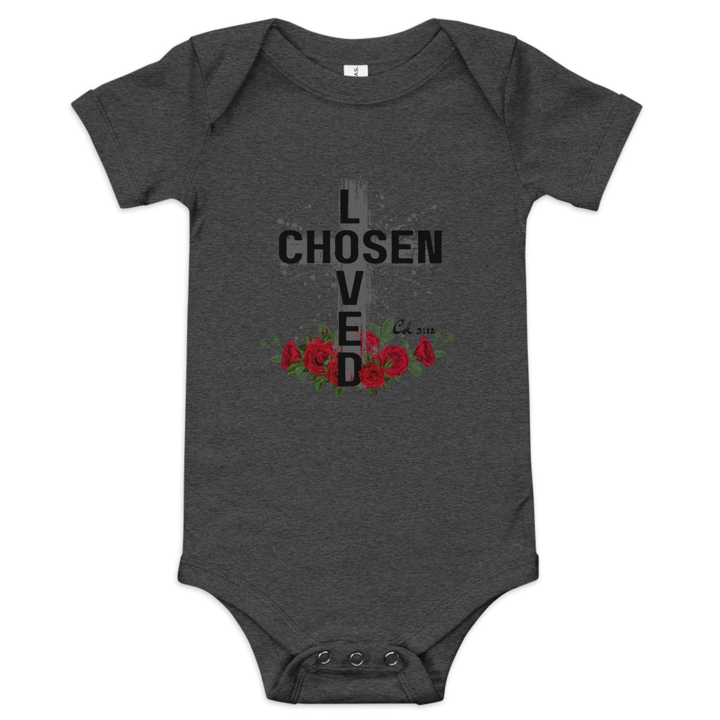 Baby short-sleeve onesie "Chosen/Loved"