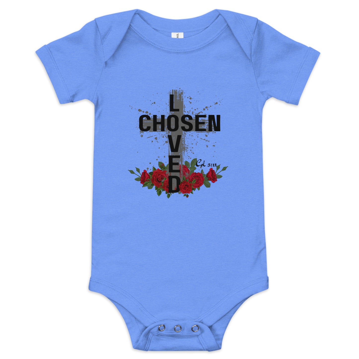 Baby short-sleeve onesie "Chosen/Loved"