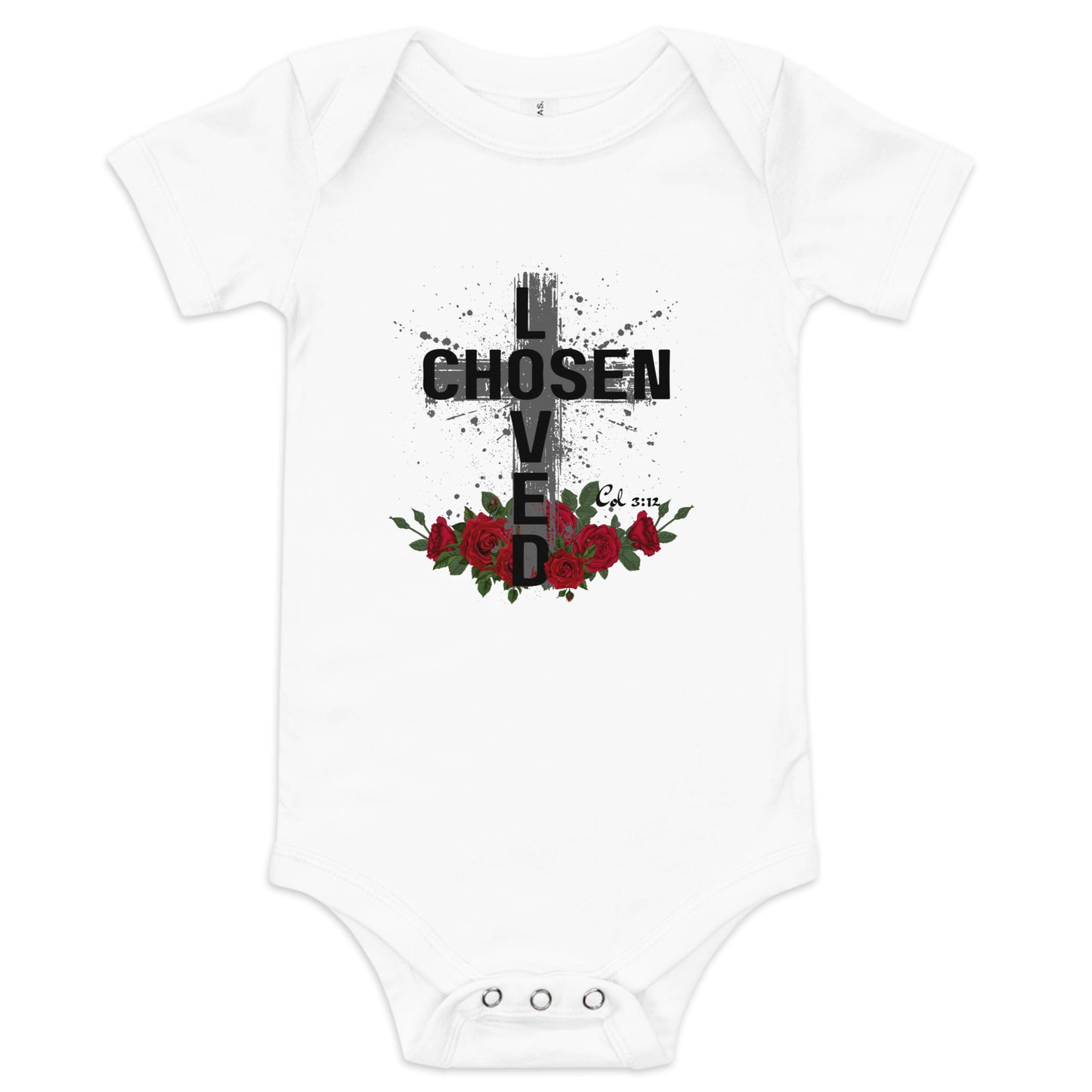 Baby short-sleeve onesie "Chosen/Loved"