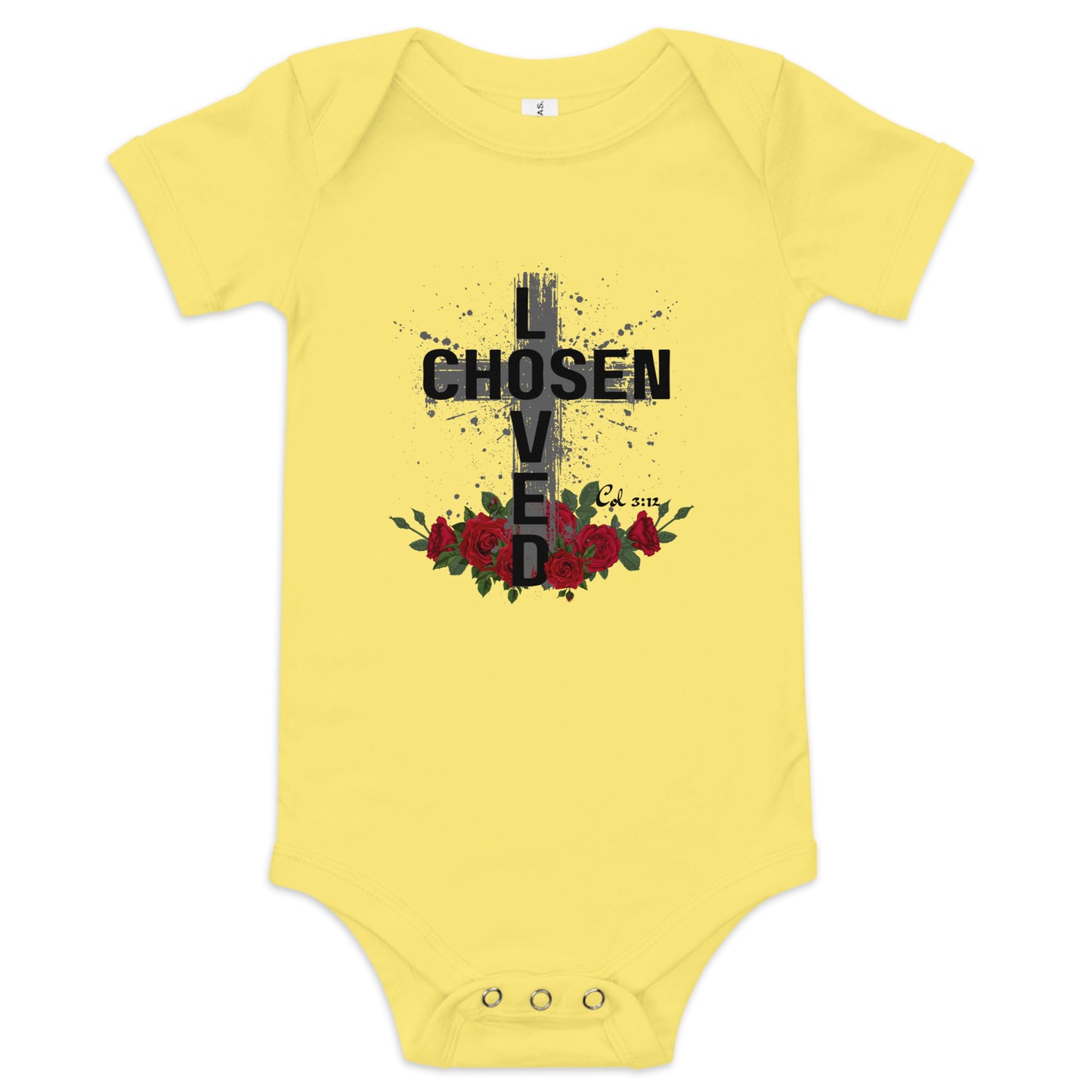 Baby short-sleeve onesie "Chosen/Loved"