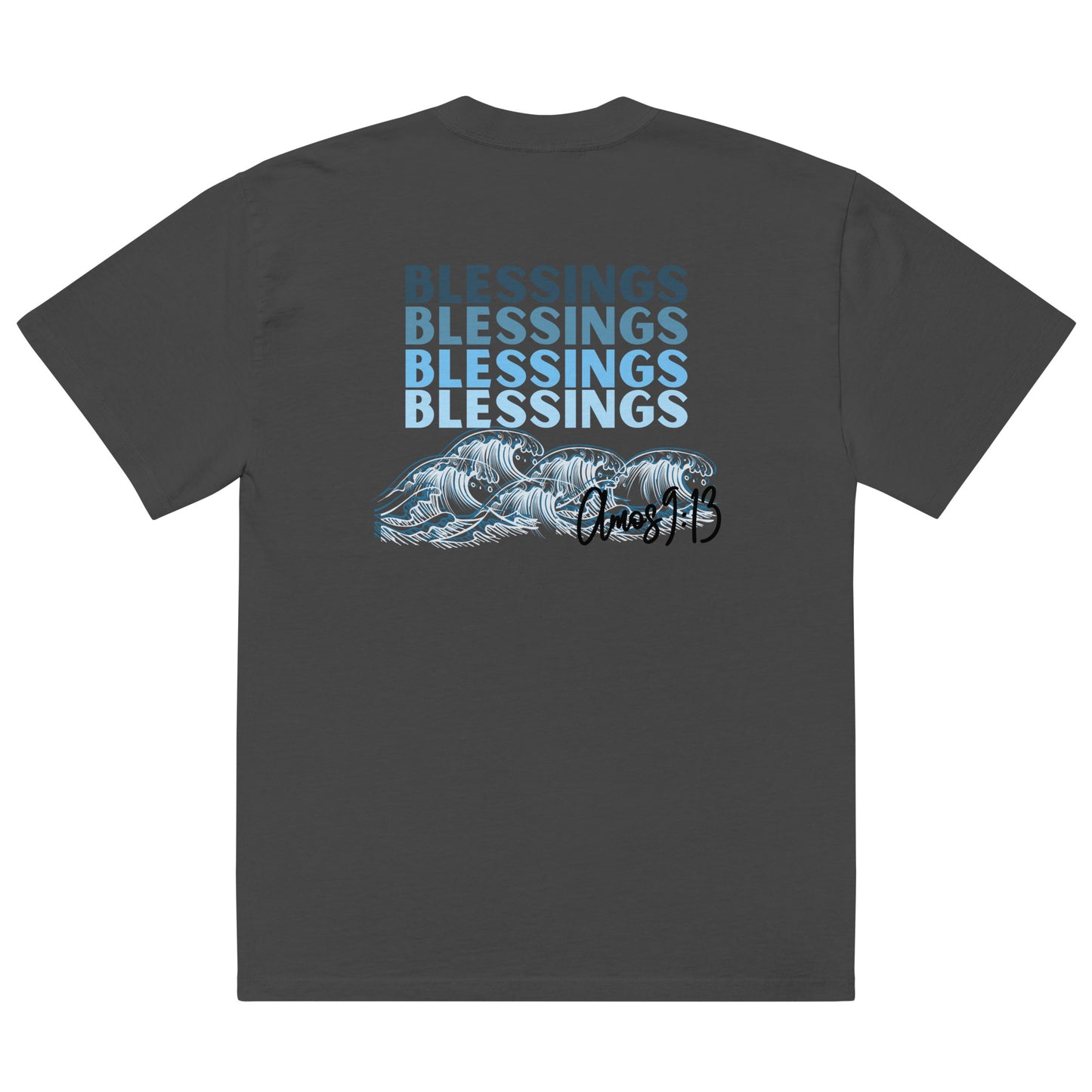 Oversized faded t-shirt "Blessings"