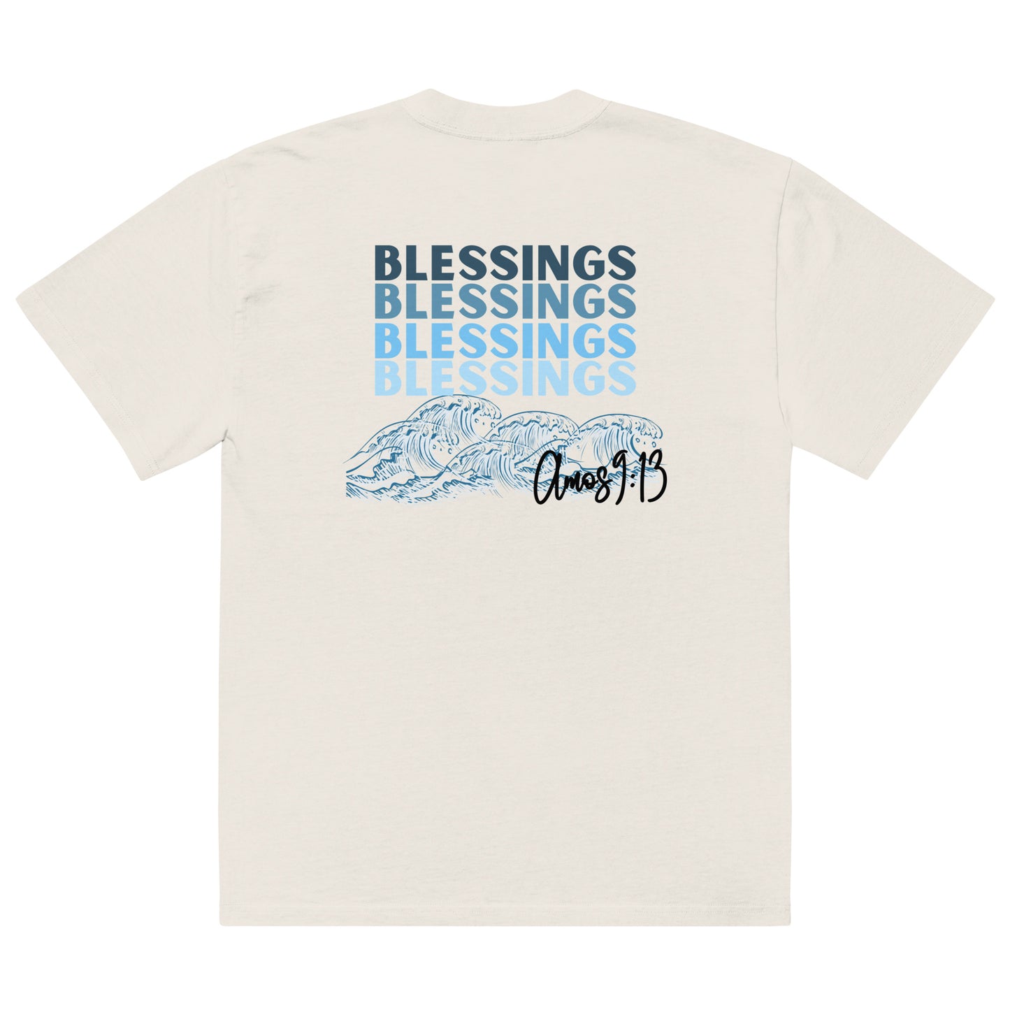 Oversized faded t-shirt "Blessings"