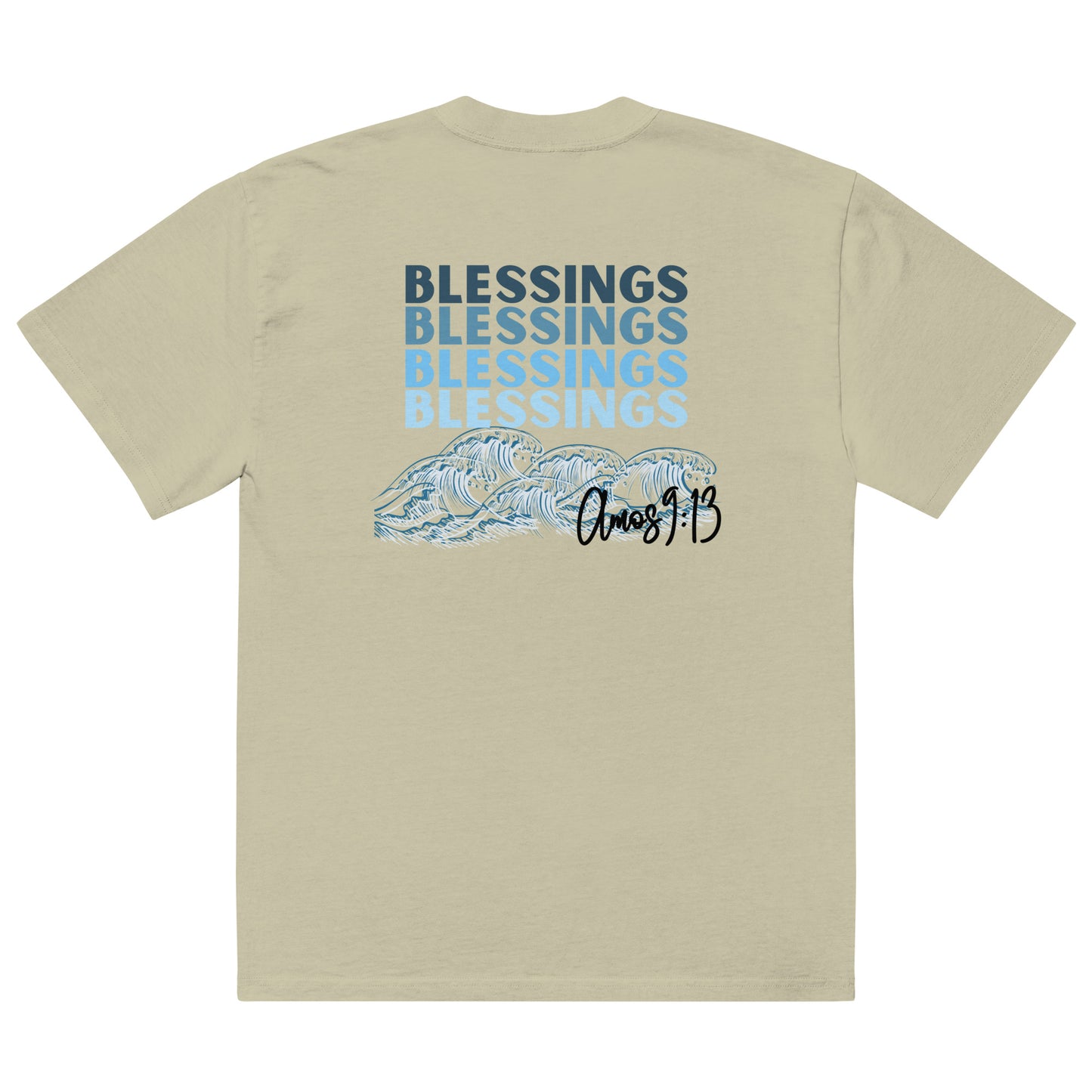Oversized faded t-shirt "Blessings"