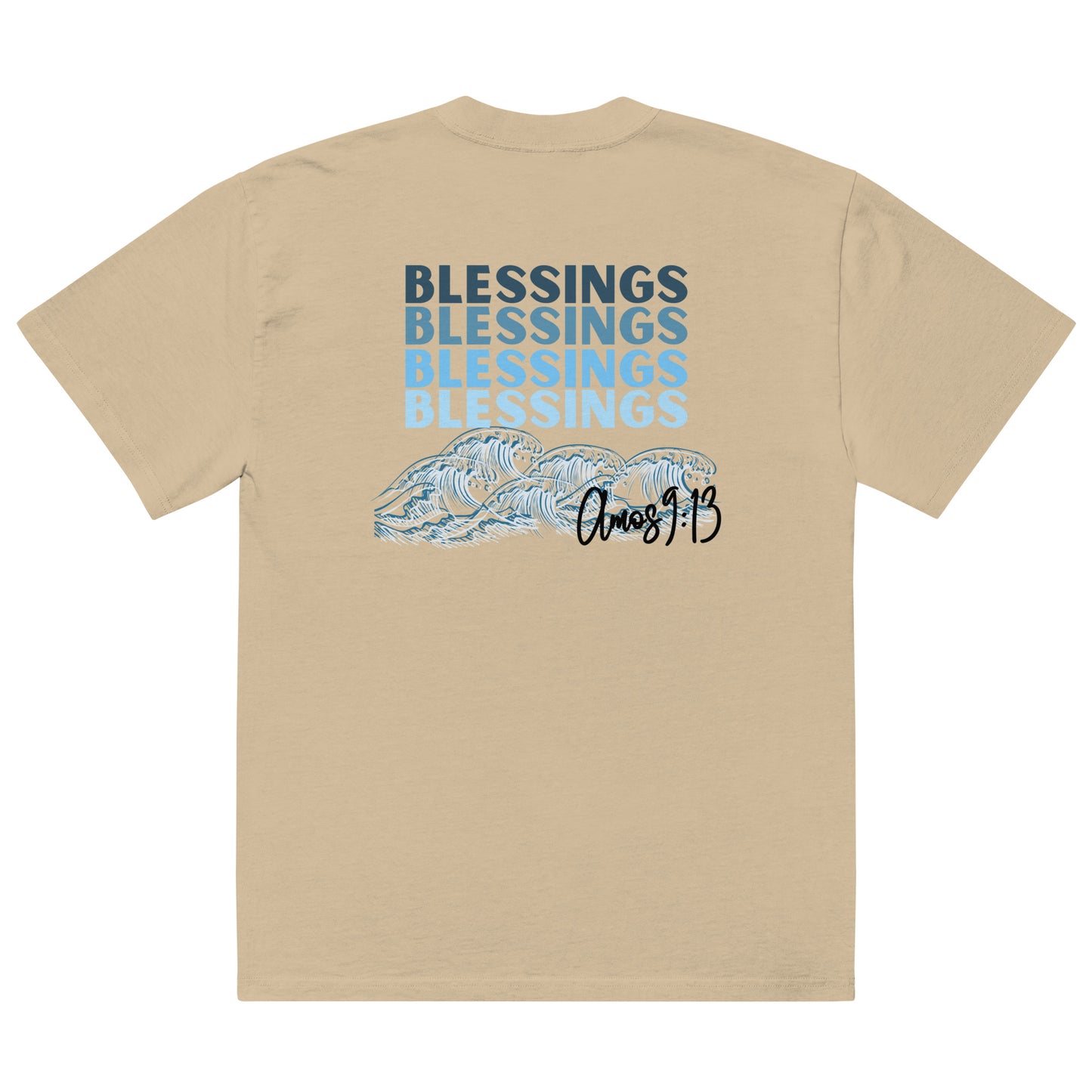 Oversized faded t-shirt "Blessings"