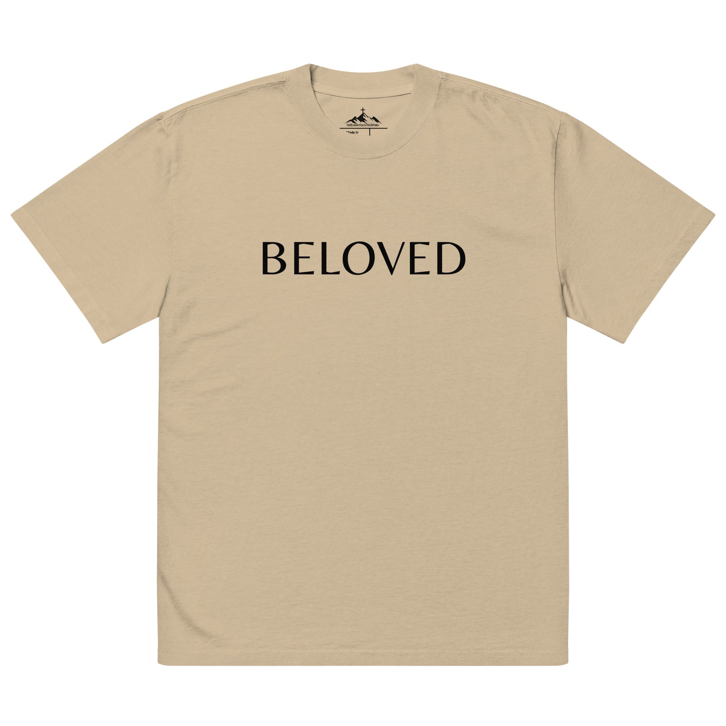 Oversized faded t-shirt "Beloved"