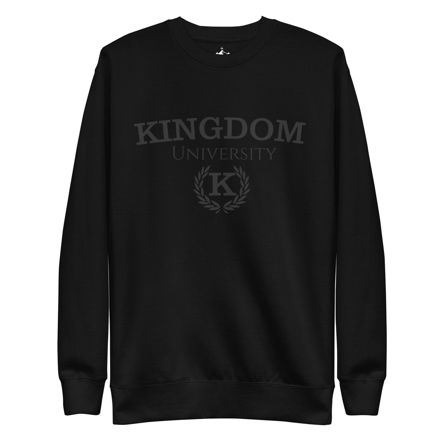 Adult Premium Sweatshirt "Kingdom University" blk ink