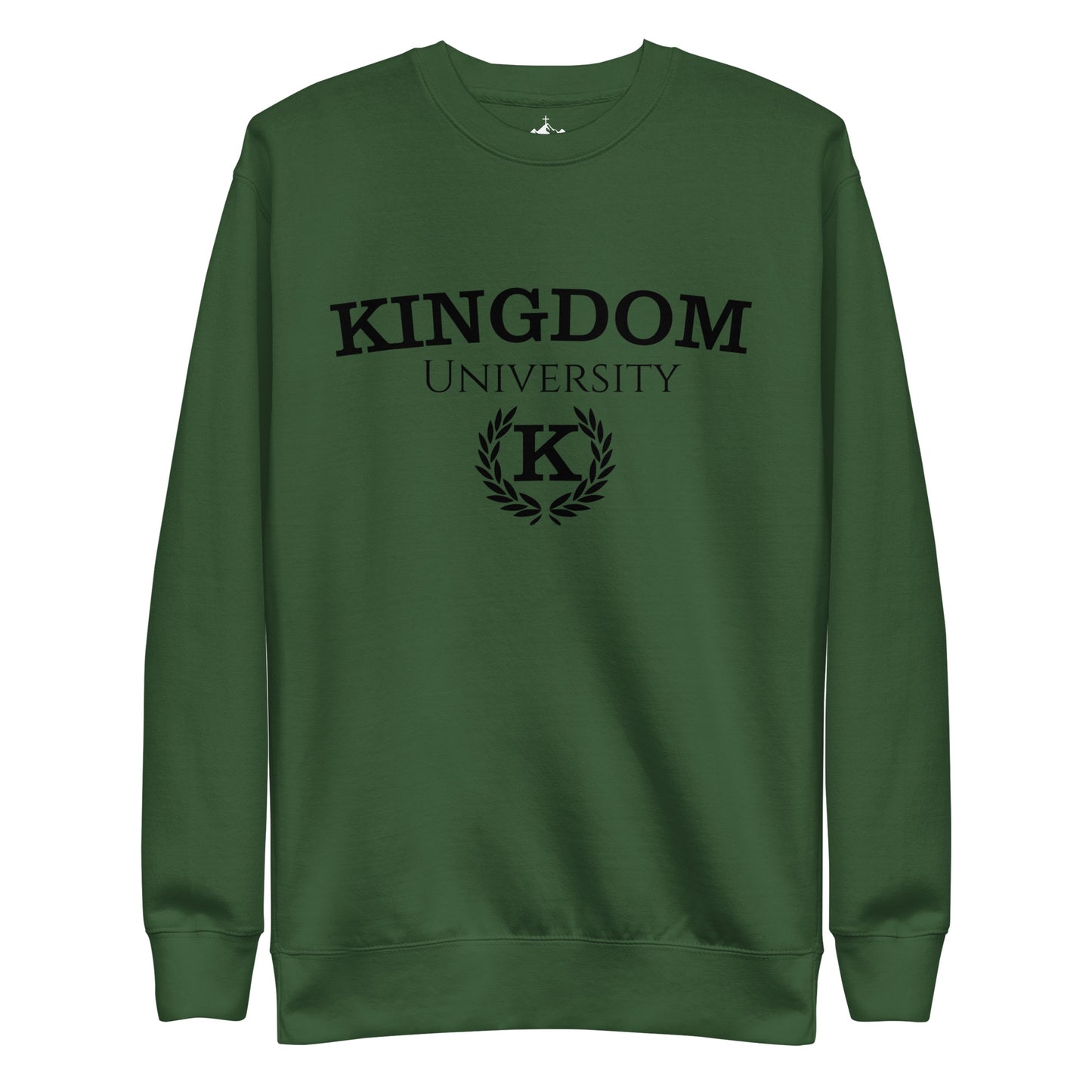 Adult Premium Sweatshirt "Kingdom University" blk ink