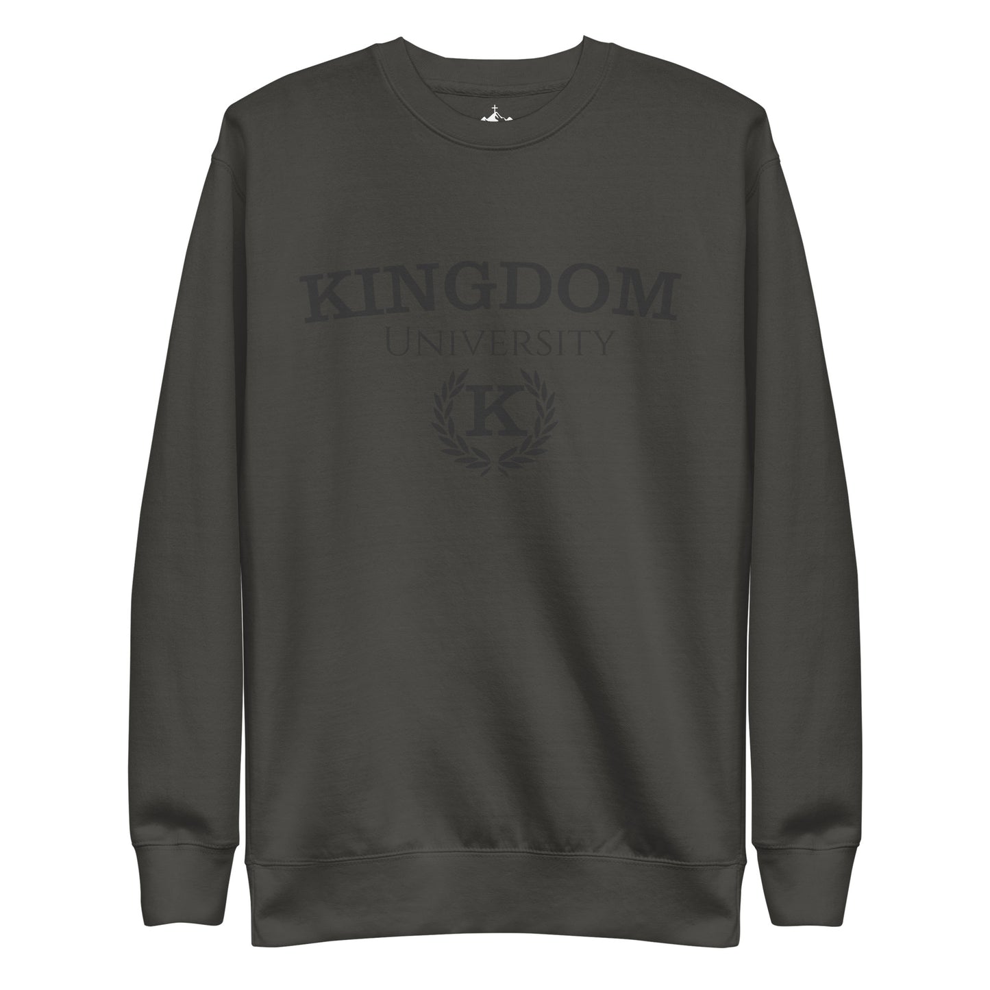 Adult Premium Sweatshirt "Kingdom University" blk ink