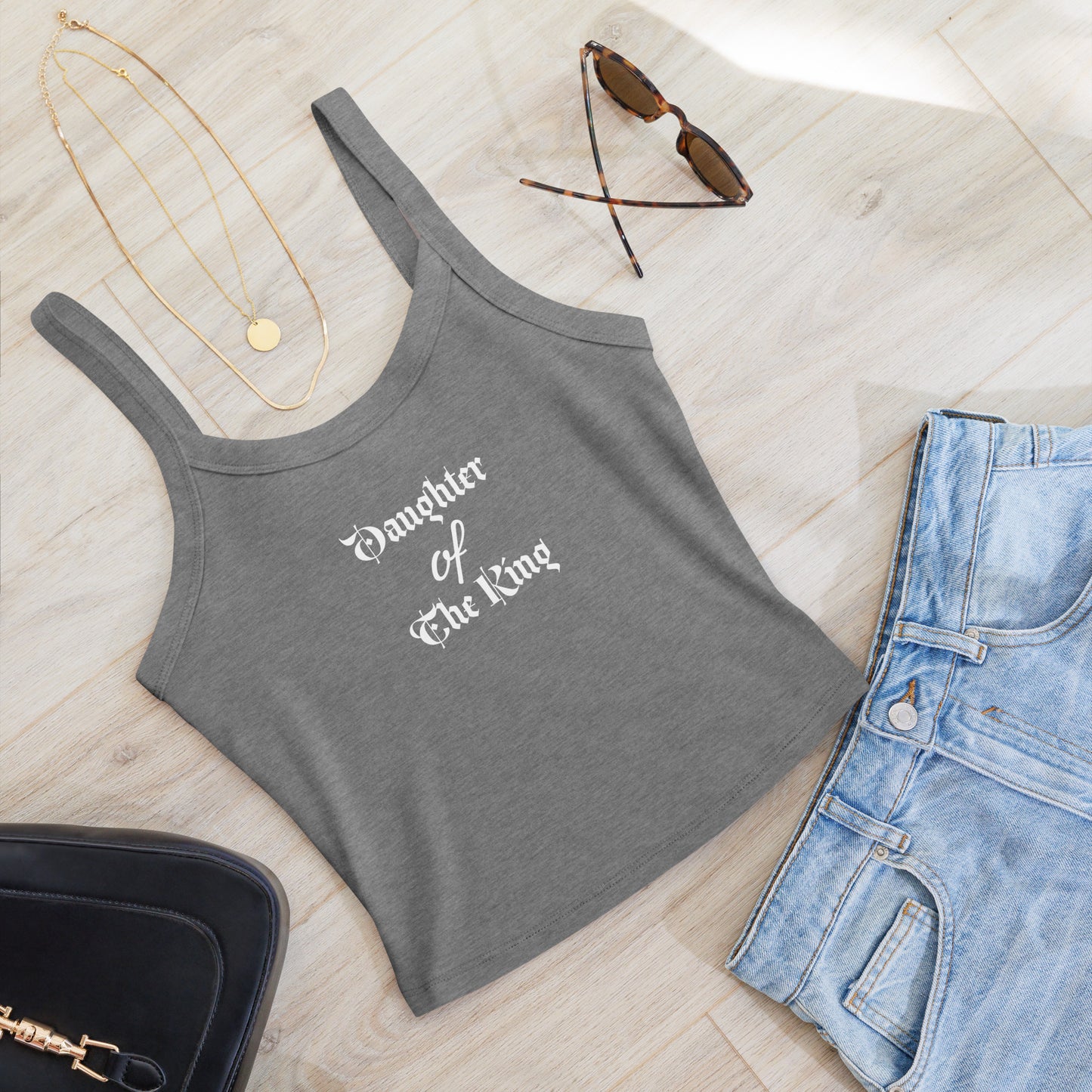 Women’s micro-rib tank top "Daughter of The King"