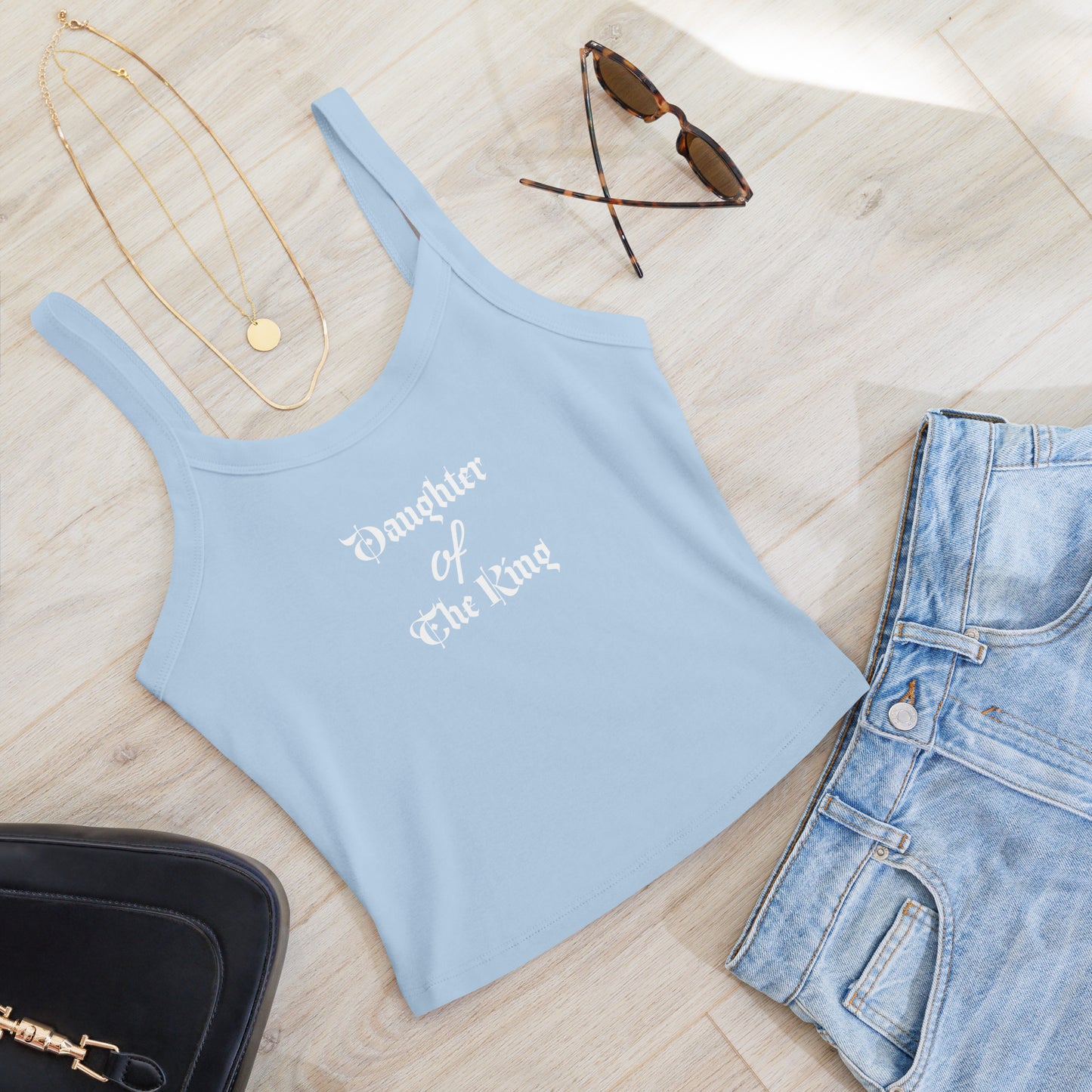 Women’s micro-rib tank top "Daughter of The King"