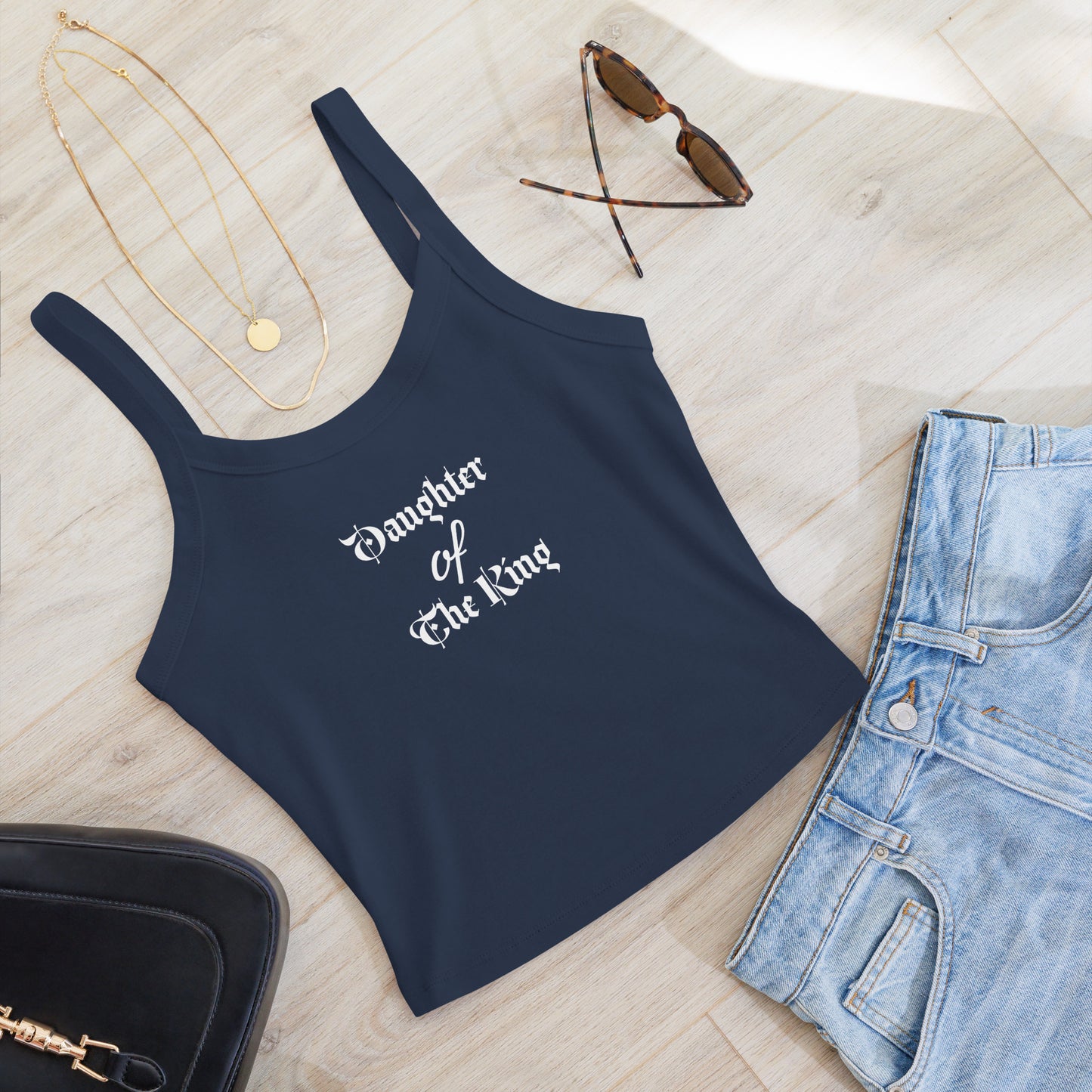 Women’s micro-rib tank top "Daughter of The King"