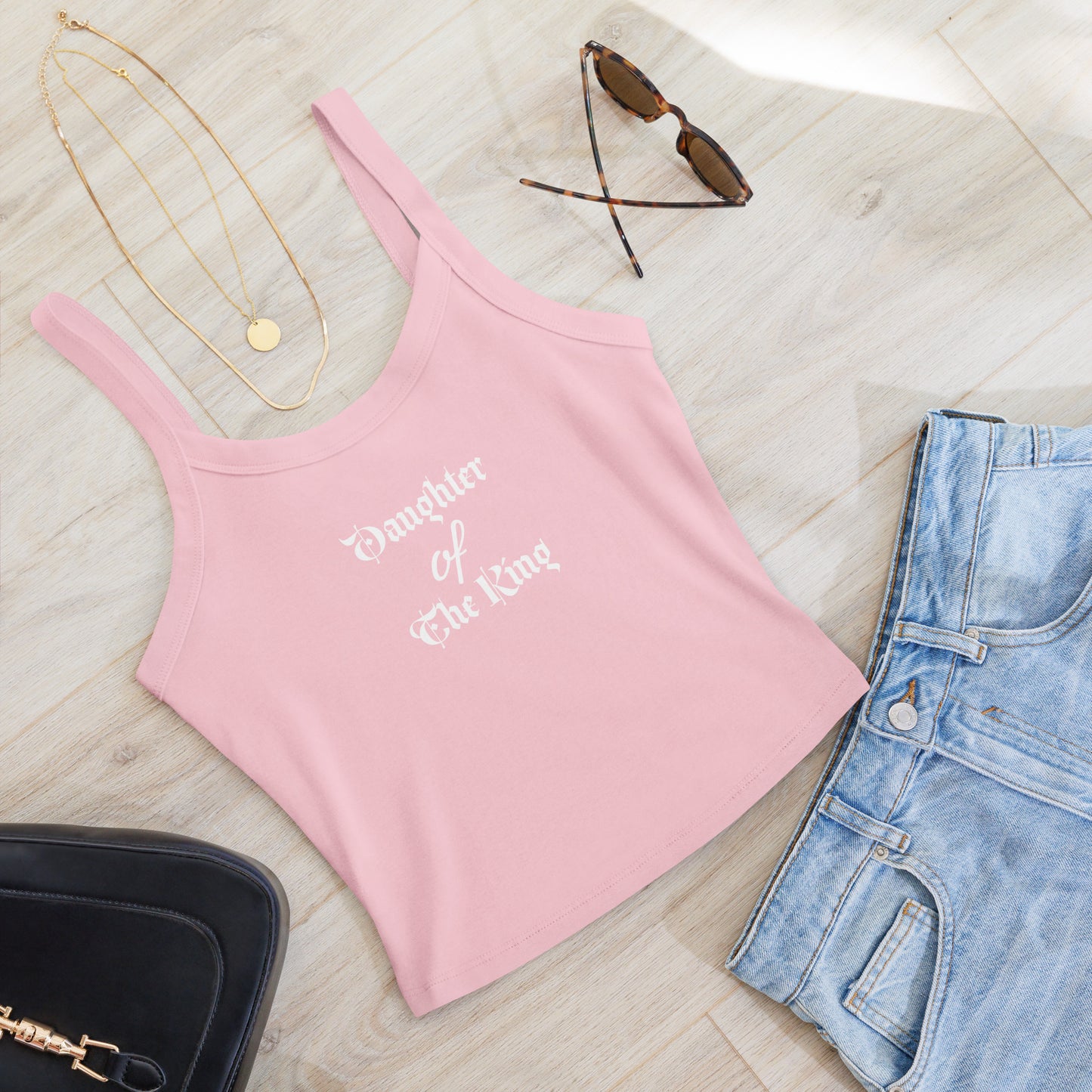 Women’s micro-rib tank top "Daughter of The King"