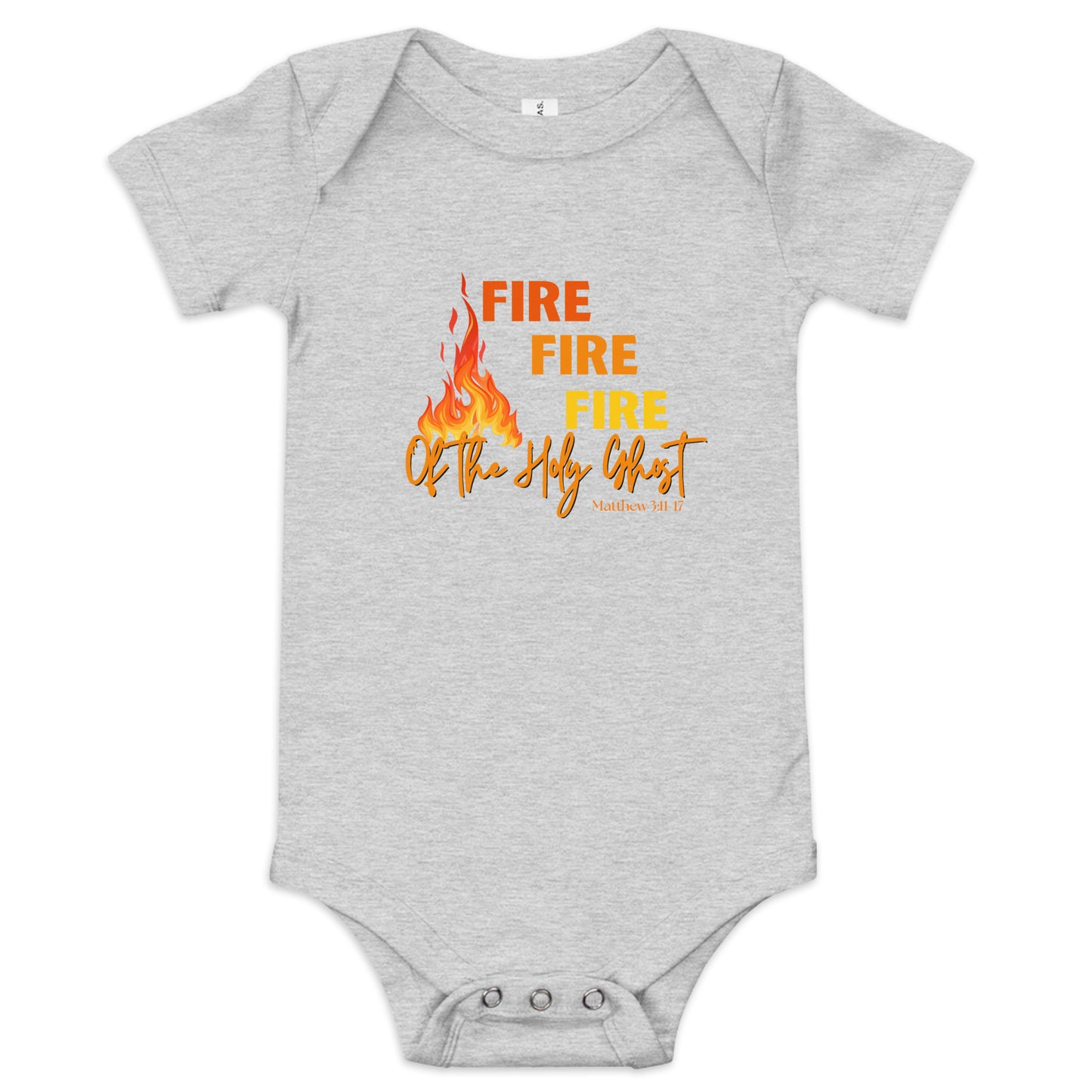 Baby short-sleeve onesie "FIRE, FIRE, FIRE"