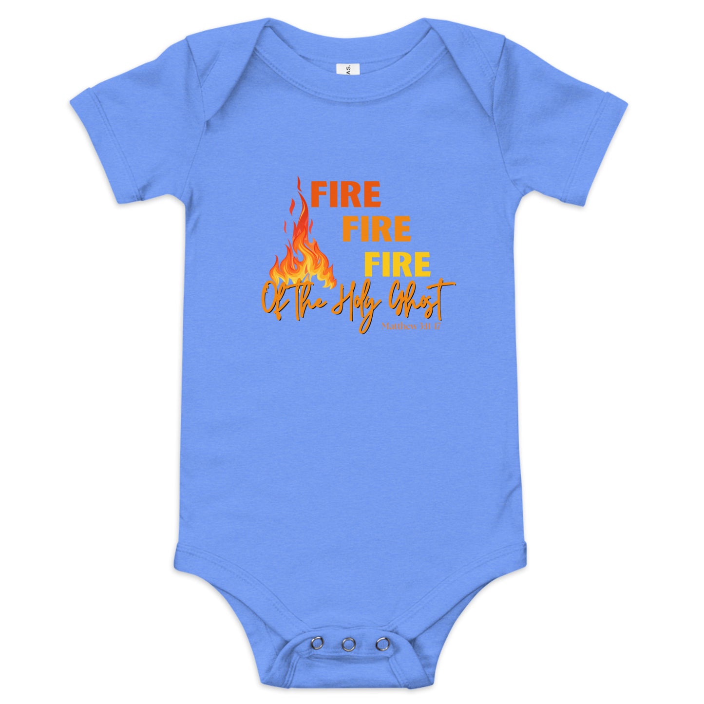 Baby short-sleeve onesie "FIRE, FIRE, FIRE"