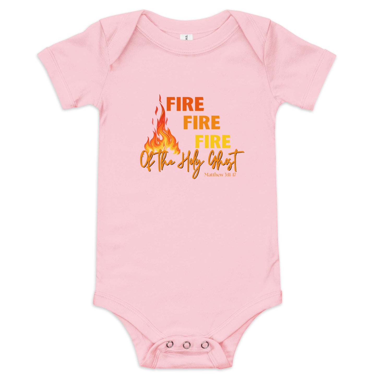 Baby short-sleeve onesie "FIRE, FIRE, FIRE"