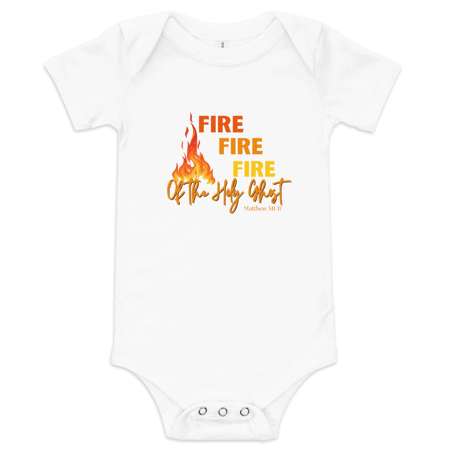 Baby short-sleeve onesie "FIRE, FIRE, FIRE"