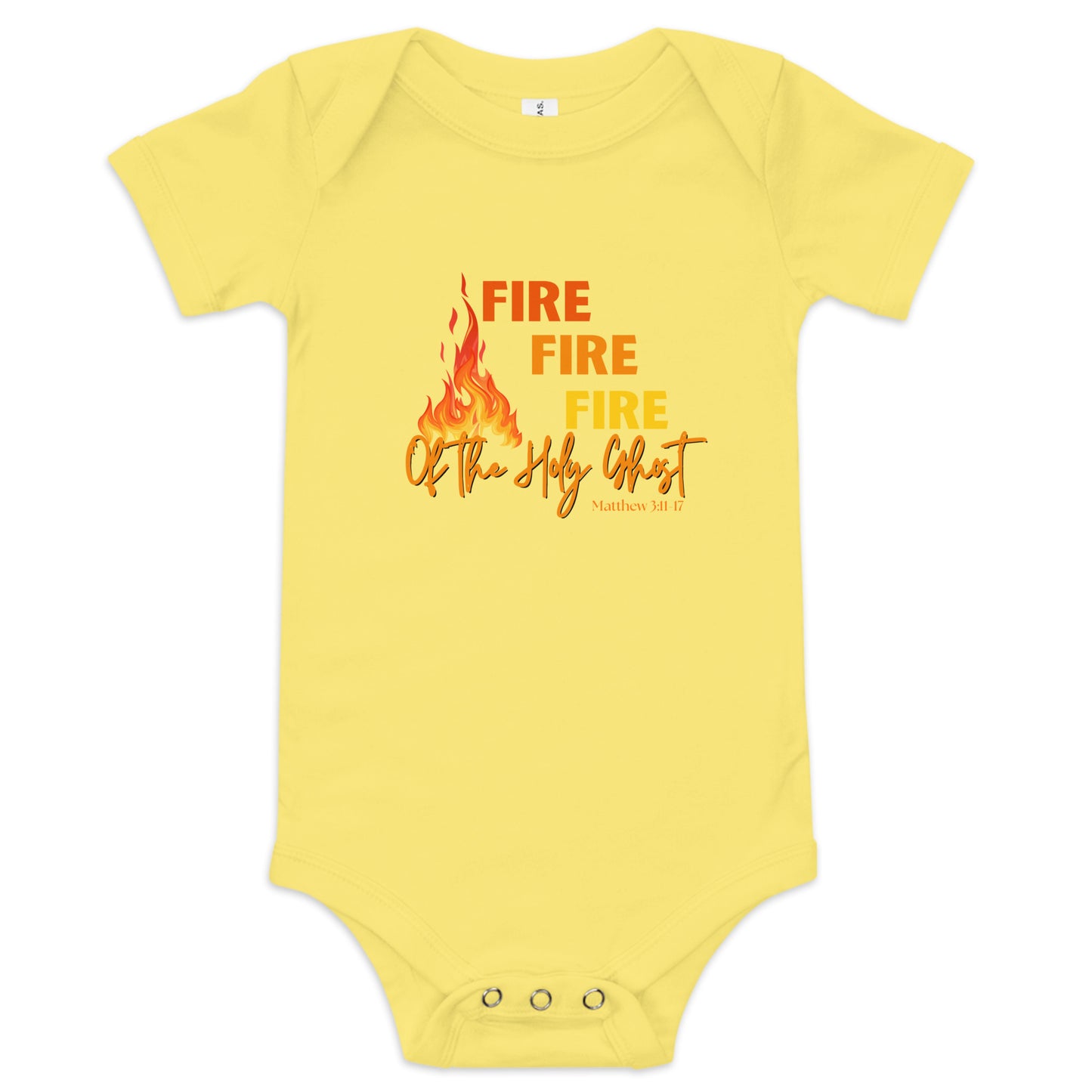 Baby short-sleeve onesie "FIRE, FIRE, FIRE"