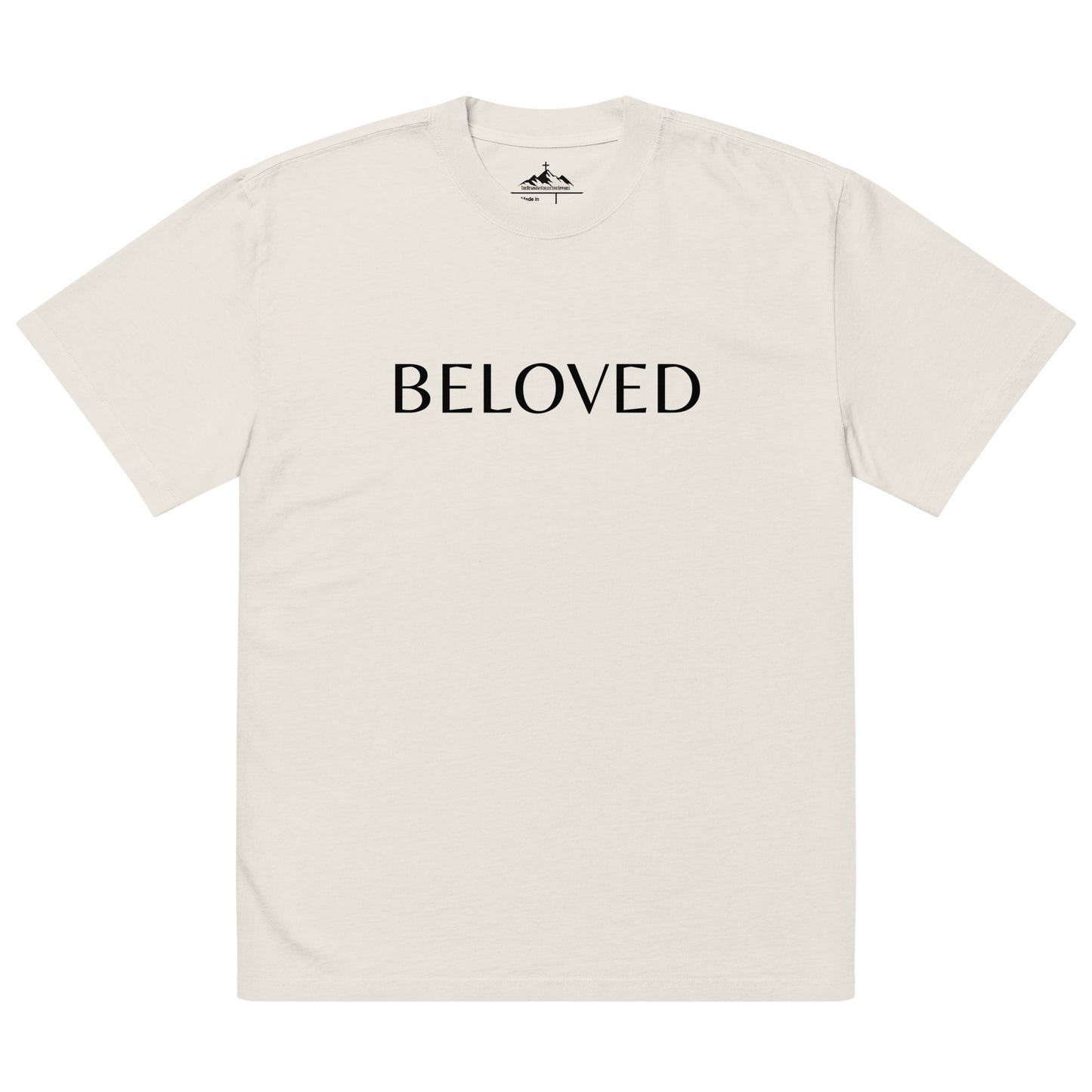 Oversized faded t-shirt "Beloved"