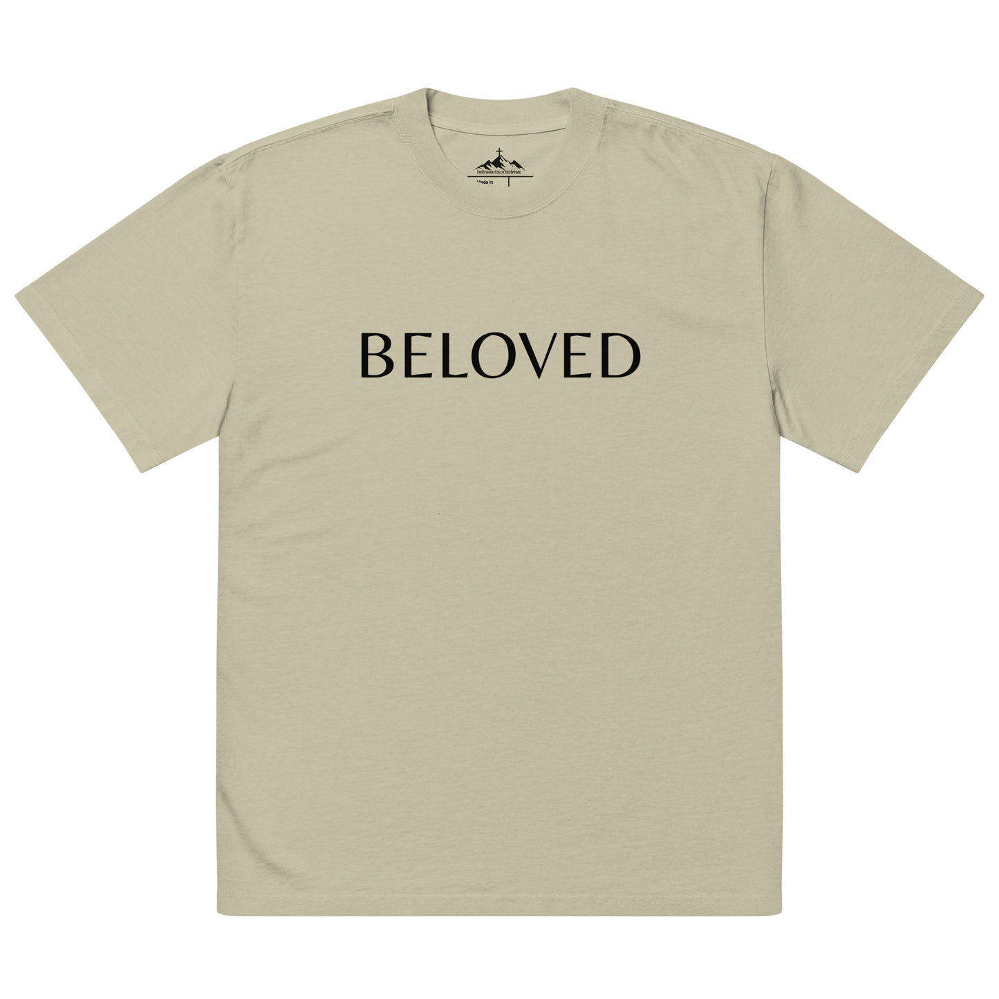 Oversized faded t-shirt "Beloved"