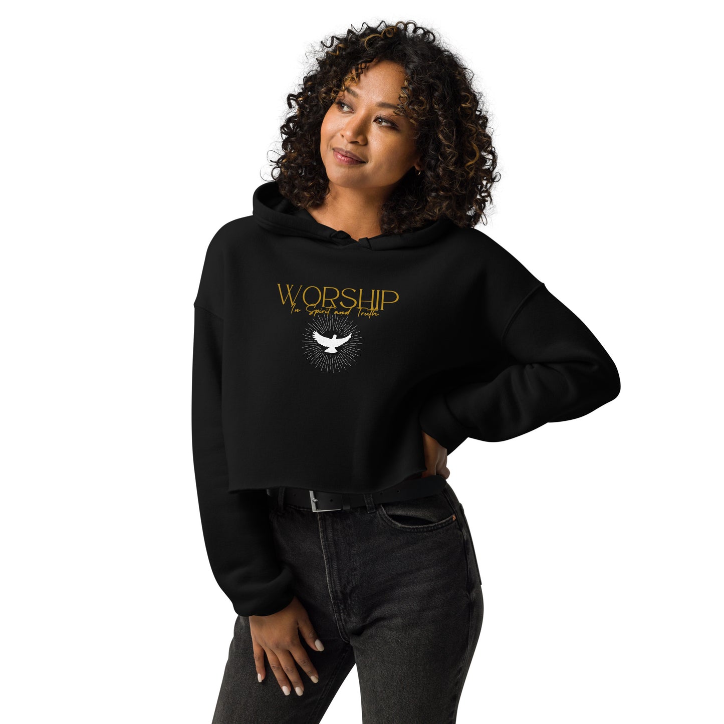 Women's Crop Hoodie "Worship"