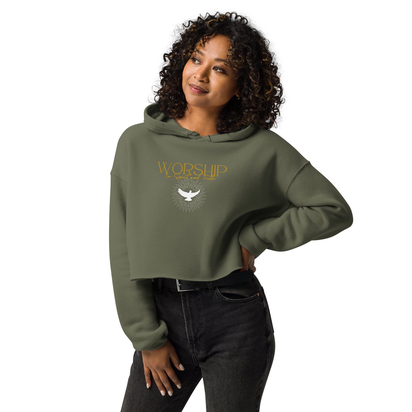 Women's Crop Hoodie "Worship"
