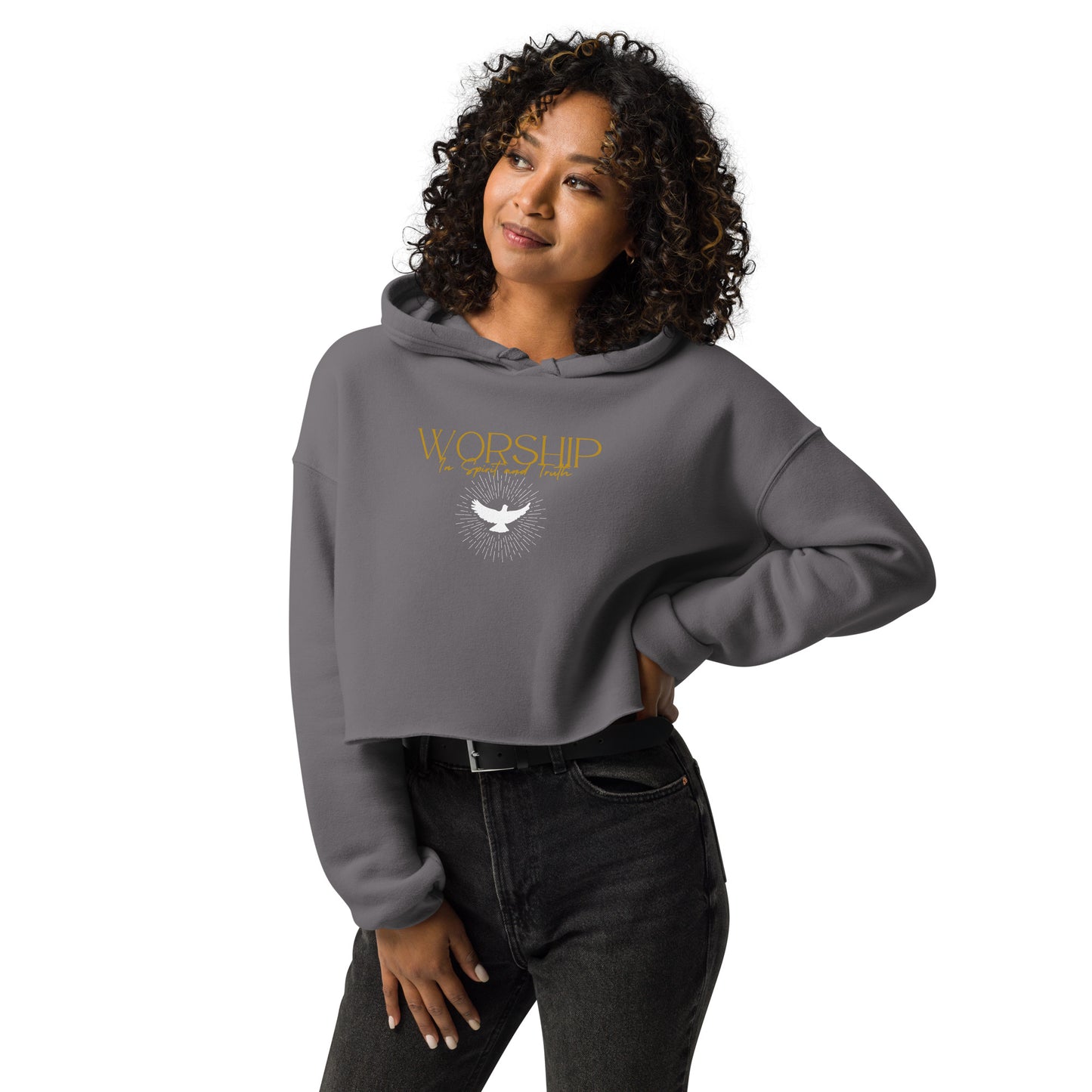 Women's Crop Hoodie "Worship"