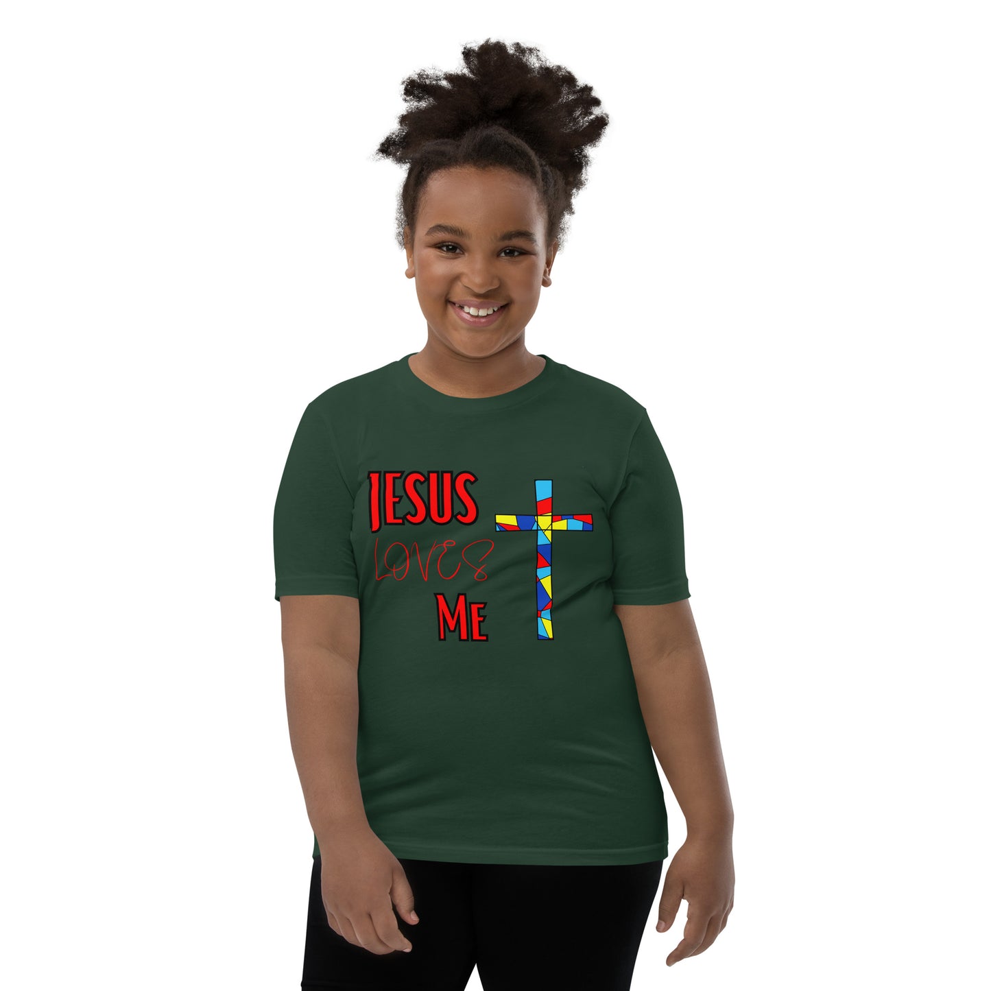 Youth Short Sleeve T-Shirt "Jesus Loves Me"